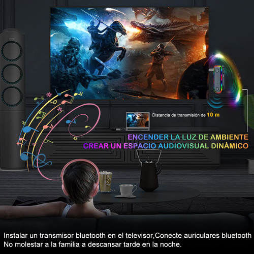 2 En 1 Receptor Transmisor Bluetooth 5.3 De Coche,