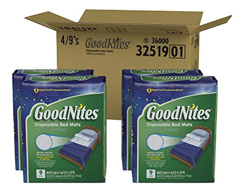 Tapetes De Cama Desechables Goodnites Para Mojar La Cama, 2.