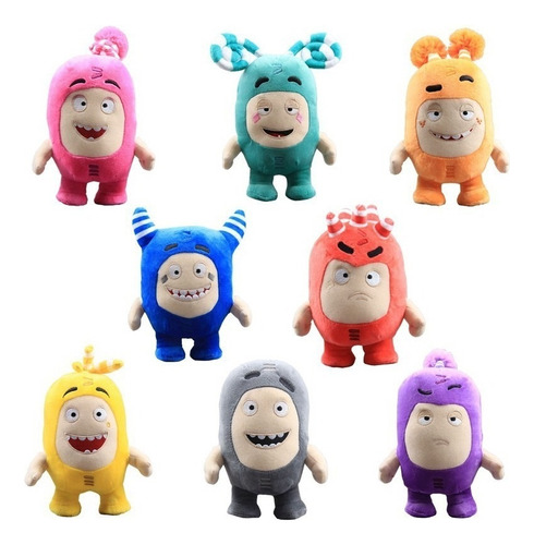 Lote De 8 Piezas Oddbods Anime Peluche De Fuse Pogo Bubbles