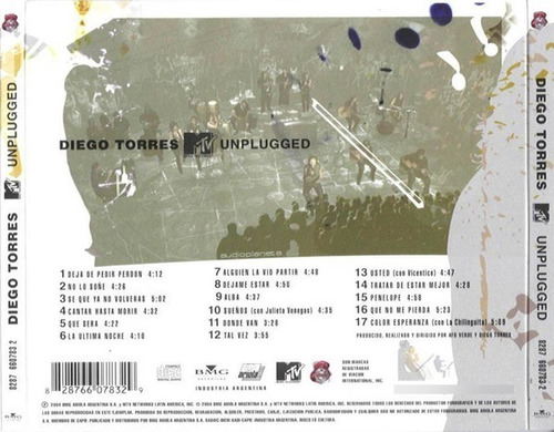 Diego Torres Mtv Unplugged Cd Bmg 2004 Okm Impecable Estado (Usado)
