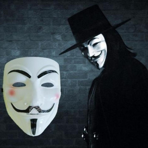 Máscara De Anonymous, Mxayr-001, Blanco, Máscara Anonymous, Color Blanco