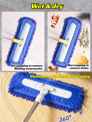 Floor Mop Dry Mop Fearless Low Gaps, Amplia Gama De Limpieza
