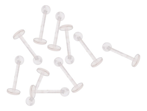 H10 Piece Lip Labret Jewelry Acrylic - Transparente
