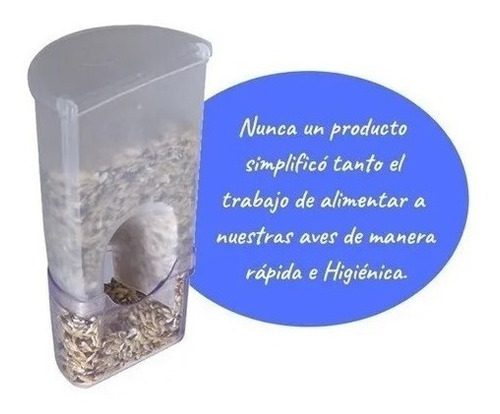 Imagen 5 de 5 de Comedero Tolva Para Aves Semillas Pajaros Canarios Loro Elpe
