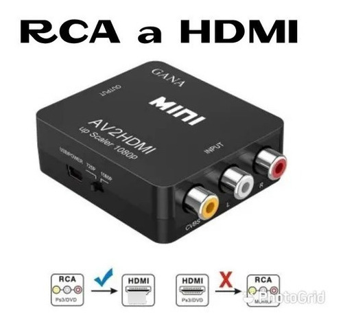 Convertidor Rca A Hdmi Av2 A Hdmi Av2hdmi Adaptador