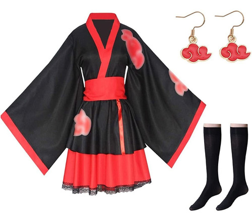 Vestido Kimono De Anime Akatsuki Uchiha, Disfraz De Cosplay | Meses sin intereses Vestido Kimono De Anime Akatsuki Uchiha, Disfraz De Cosplay | Meses sin intereses