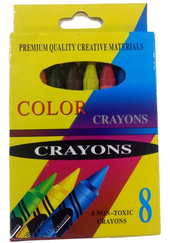 2 Cajas 8 Crayolas, Buena Calidad, No Toxico Niños