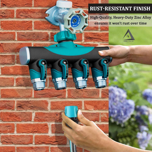 Dbr Tech 4 Way Garden Hose Splitter For Outdoor Lawn And Aa
