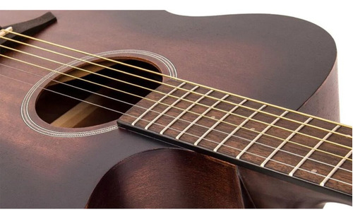 Violão Vintage Ve660wkea Elétrico Auditório Statesboro Cor Marrom-escuro Material Do Diapasão Ébano Orientação Da Mão Destro