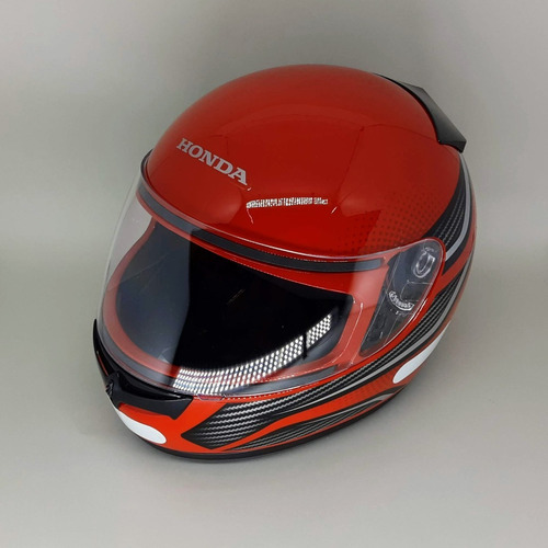 Capacete Honda Fechado Hfs Wing Vermelho E Prata