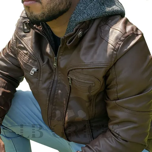 Jaqueta de sales couro masculina barata