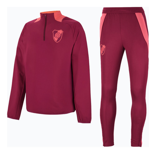 Conjunto River Campera Buzo Pantalon Futbol Invierno Bordo 14