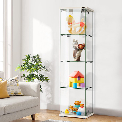 Vitrina De Cristal 4 Capas 40 X 40 X 159 Cm Con Cerradura