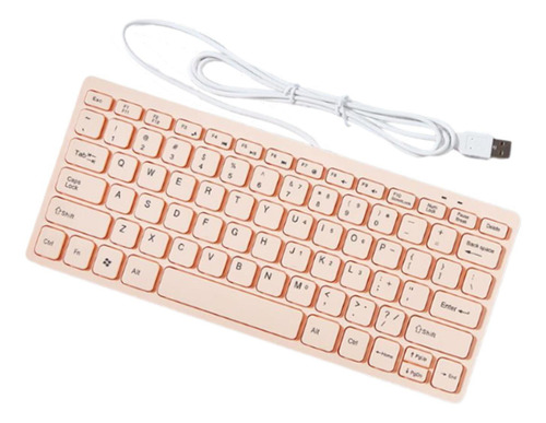 Teclado Con Cable Usb, Escritura Cómoda, Miniteclado Rosa