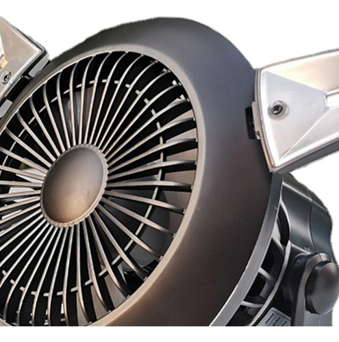 Ventilador Solar B Para Acampar Com Lanterna Led, Ventilador