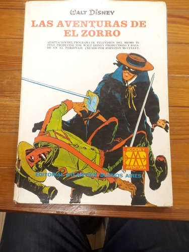 Las Aventuras Del Zorro. Libro Ilustrado 1973. Disney