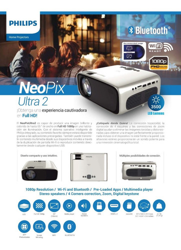 Imagen 4 de 4 de Proyector Neopix Ultra 2 Full Hd 1080p - Philips 8957