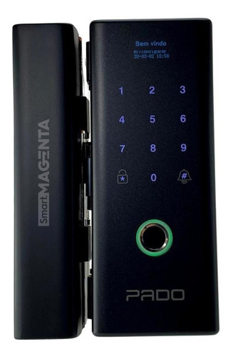 Imagem 1 de 7 de Fechadura Digital Biométrica Para Porta De Vidro Pado Fdv200
