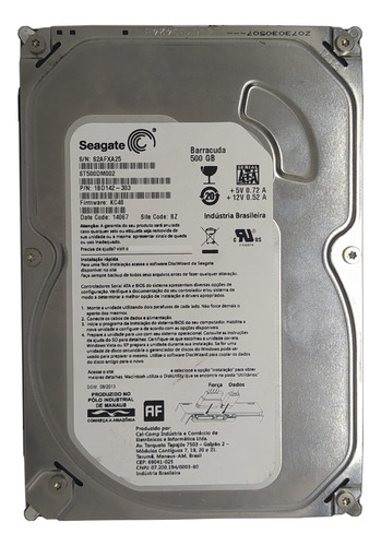 Hd Seagate Barracuda St500dm002 500gb Sata 16mb 5400rpm