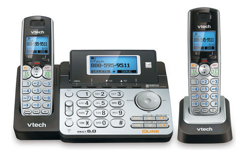 Teléfono Inalámbrico Vtech Ds6151-2 De 2 Líneas Con 2 Auricu