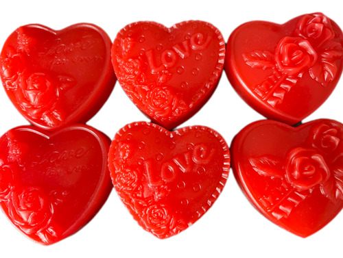 Jabones Artesanales Vegetales Souvenirs Corazón X 6u.