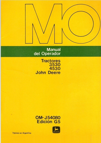 Manual Del Operador Tractor John Deere 3530 4530