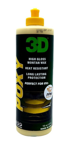 Imagen 1 de 1 de 3d Poxy Cera Ultra Resistente Al Calor ¡alto Brillo! 16oz