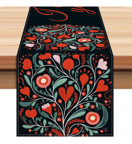 Mantel J Para El Día De San Valentín, Con Flores, Bandera, F