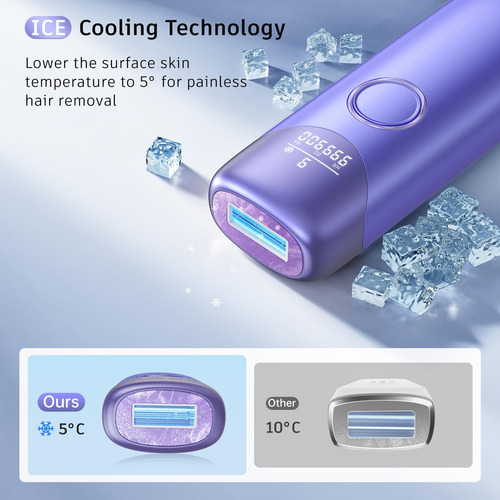 Depilação A Laser Ubroo 3 Em 1 Ipl Com 5 Ice Cooling Gold