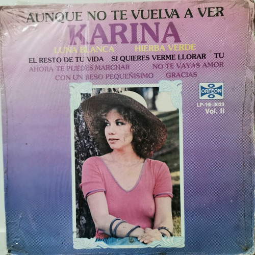 Disco Lp: Karina- Aunque No T Vuelva A Ver,,