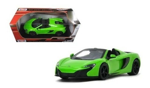 Mclaren 650s Spider Auto Deportivo De Colección Escala 1:24 Color Verde