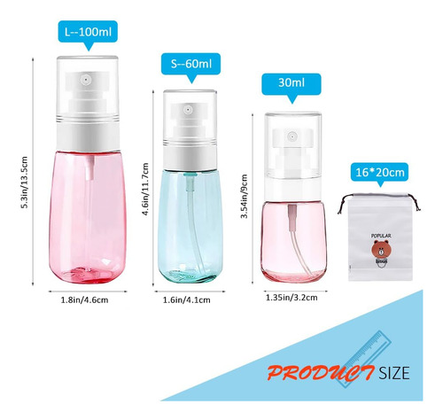 Botellas De Aerosol Amorix, 6 Unidades, 100 Ml, Recargables,