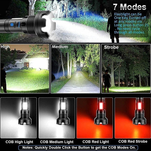 Lanterna Laser Led Recarregável Tática 90000 Lúmens De