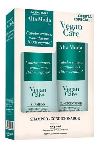 Kit Shampoo + Condicionador Vegan Care - Alfaparf -alta Moda