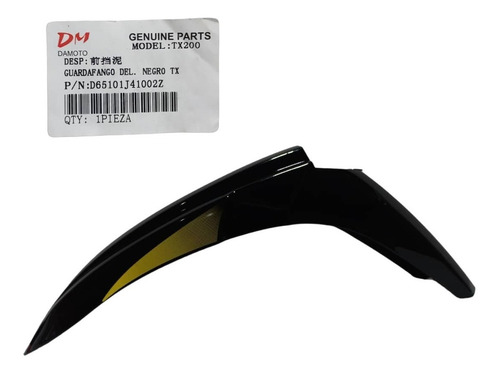 Guardafango Delantero Tx 200 Negro Original Dm Damoto