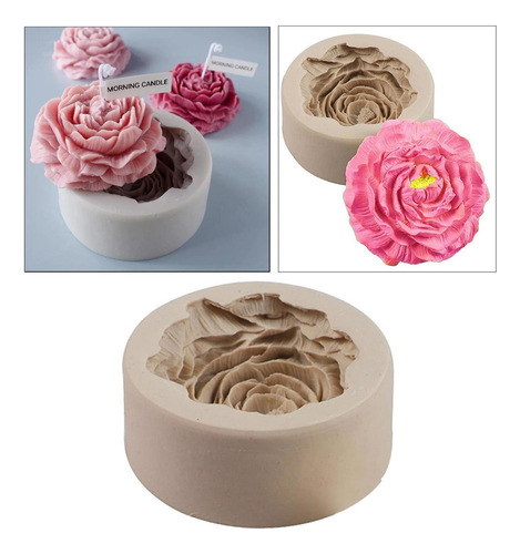 Modelo De Vela De Cera Diy 3d Com Molde De Flor De Rosa