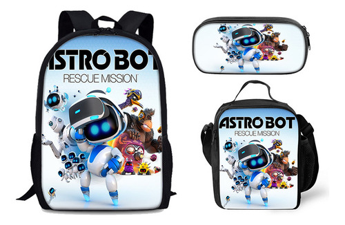 Mochila De Estudante Astro Bot Mars Rescue Plan 3 Pcs