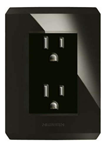 Niessen Am-st-006-np Contacto Duplex, 2p+t, Negro Piano Con