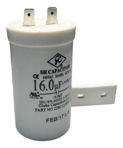 Capacitor 16uf Mf Para Lavadora Easy Mabe Original