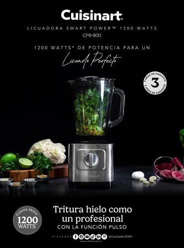 Licuadora De 1200 Watts Smart Power Cuisinart