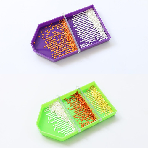 2 Kits De Bandejas Para Manualidades De Diamantes, Violeta