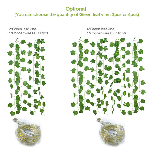 Neet String Light String Fake Vine Leds Garland Leaf Plants