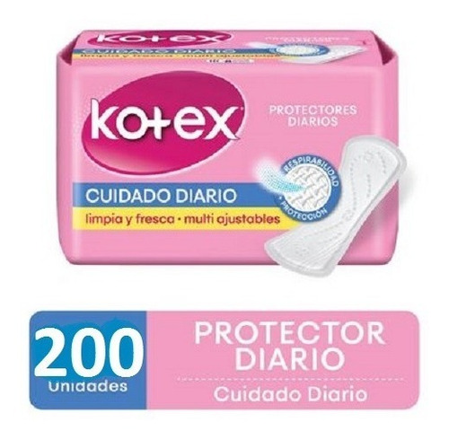 Imagen 1 de 4 de Kotex Protectores Diarios X 200 Unidades