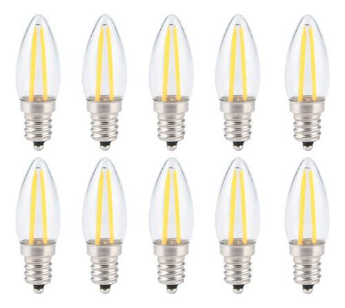 Bombilla Led 10pcs E12 Filamento Largo Pequeña S Lámpara Reg