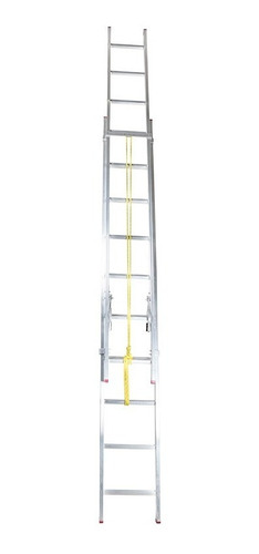 Escalera De Extensión De Aluminio Akron 20 Esc 77-28 Color Plateado