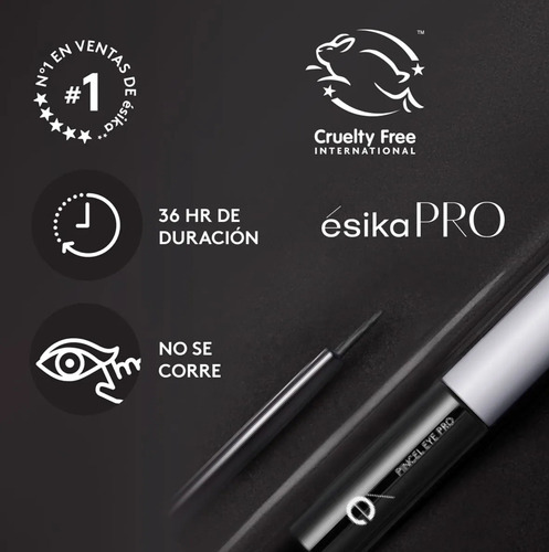 Delineador Líquido Ojos Esika Punta Plumón Larga Duración