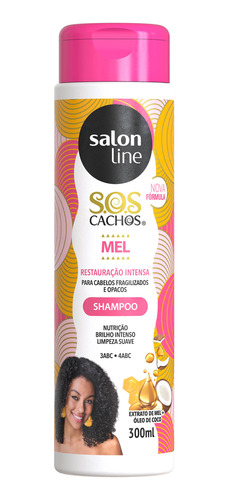 Shampoo Sos Cachos Mel Cachos Intensos Salon Line 300ml