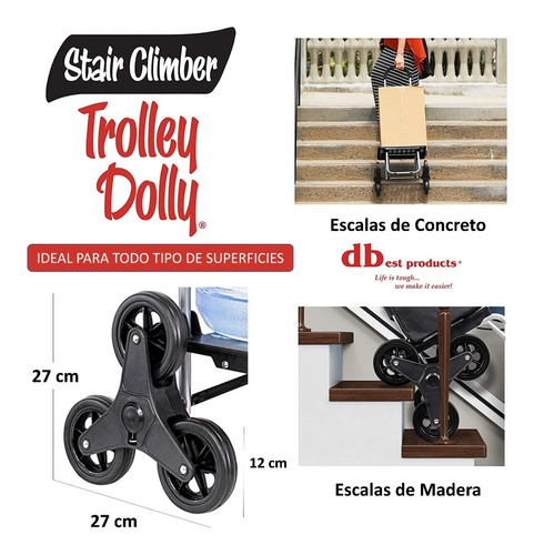 Imagen 6 de 6 de Carrito De Compras Plegable Escalador Carro Feria + Yegua /n