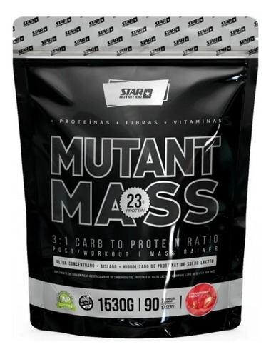 Mutant Mass Star Nutrition 1,5 Kg Ganador De Masa Muscular F Sabor Frutilla