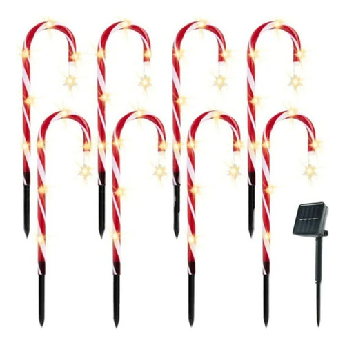 , Sd Mc 8 Piezas De Luces Solares De Decoración Navideña